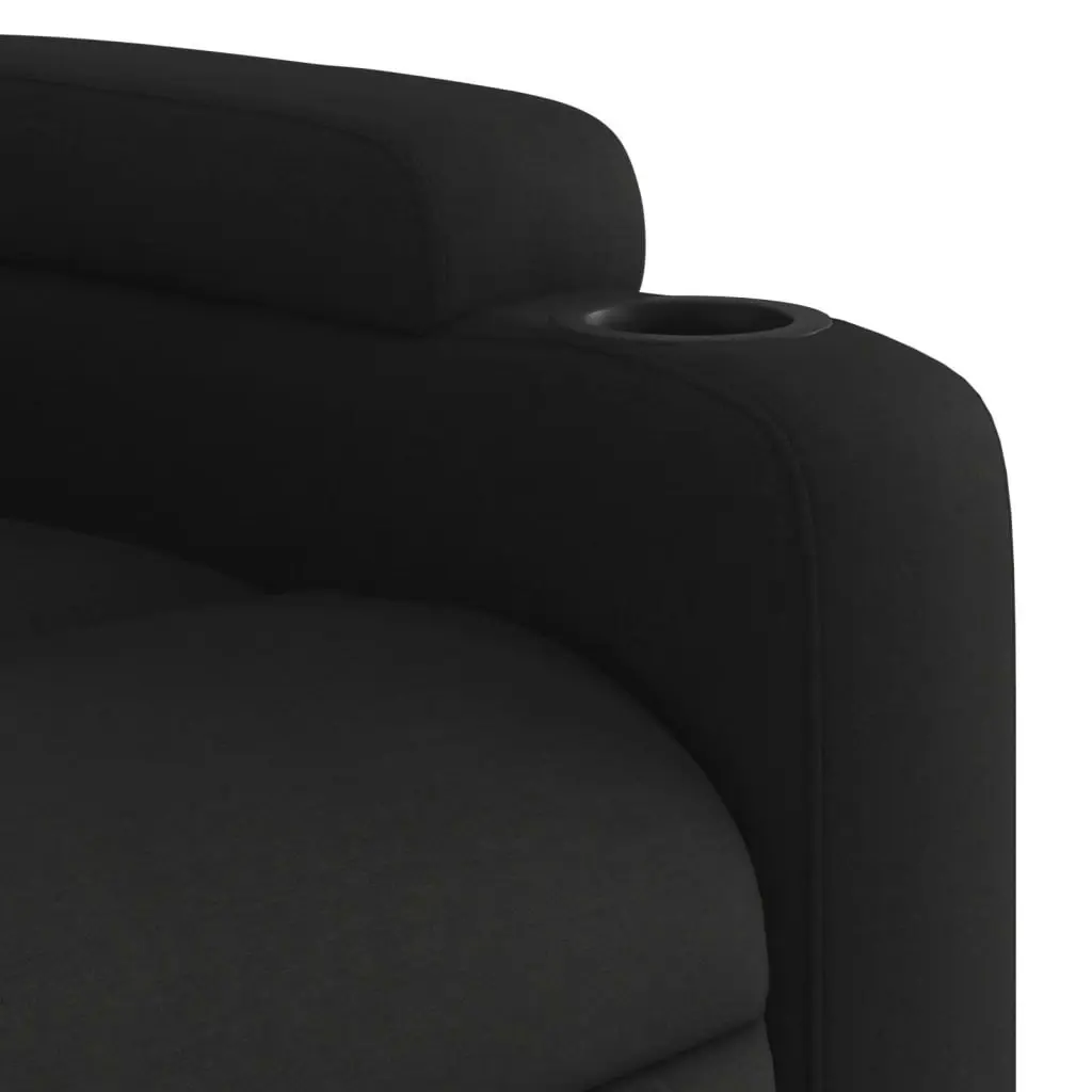 Massage Recliner Chair Black Fabric 3205570