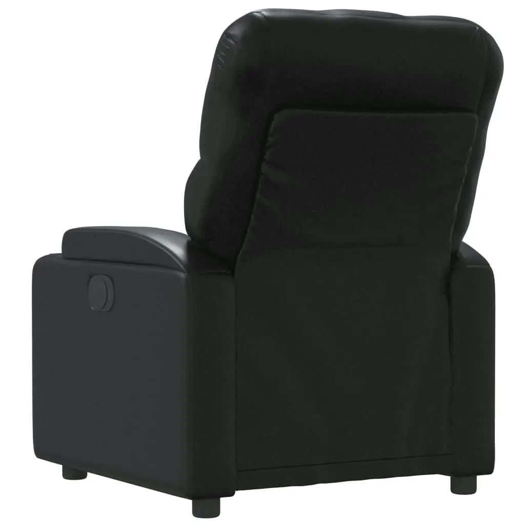 Massage Recliner Chair Black Faux Leather 372510