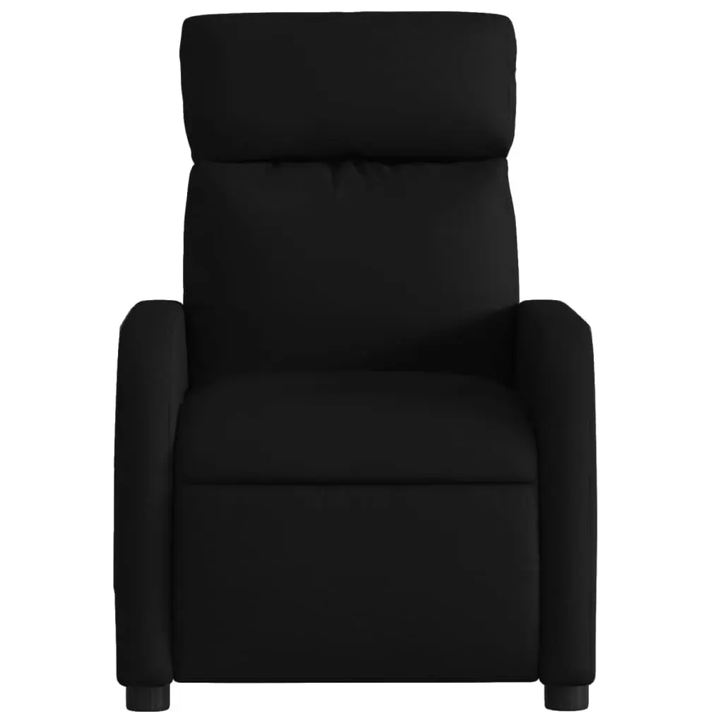 Massage Recliner Chair Black Fabric 374176