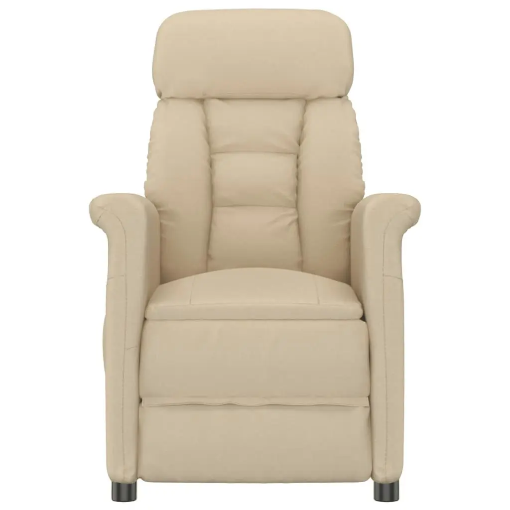 Massage Chair Cream Faux Suede Leather 289775