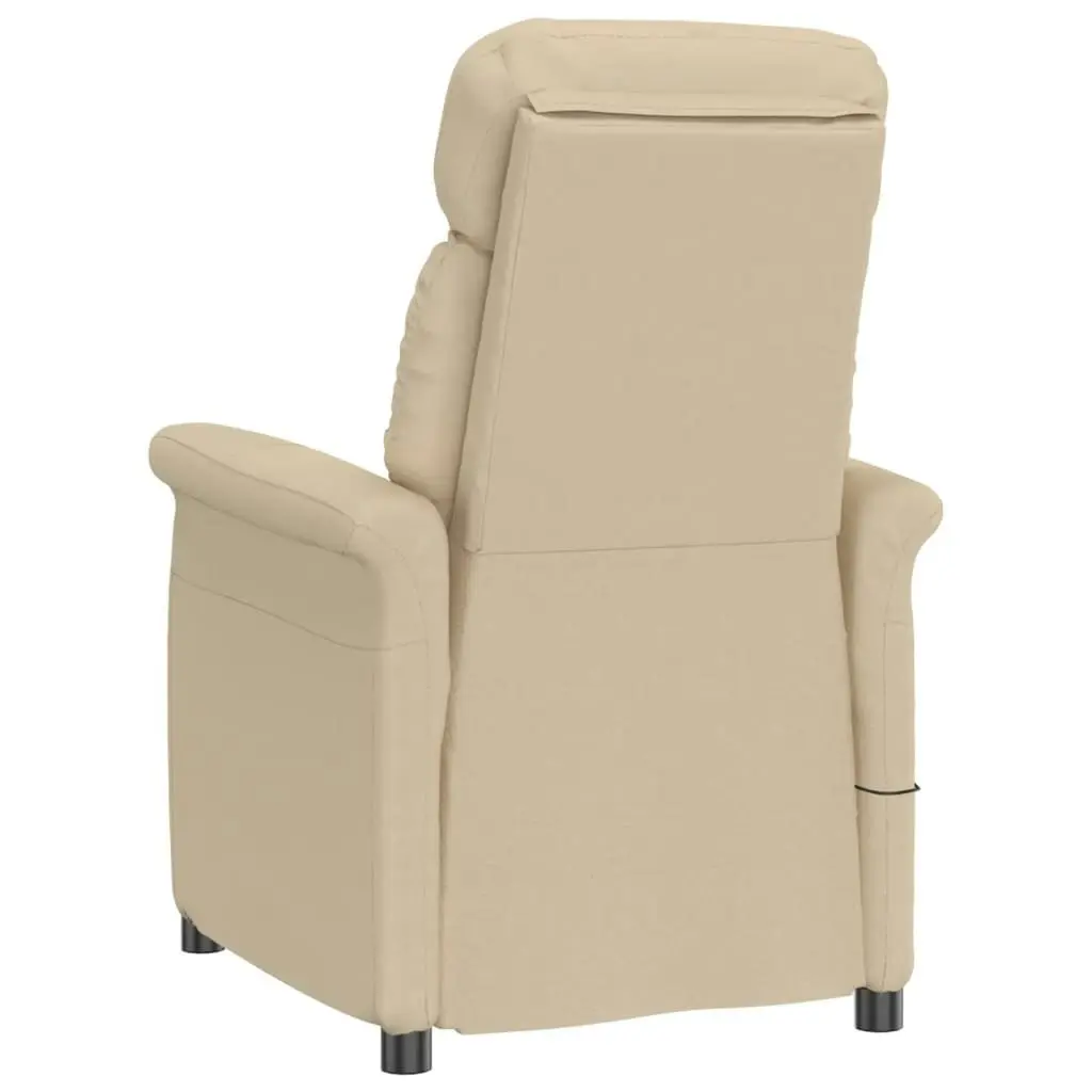 Massage Chair Cream Faux Suede Leather 289775