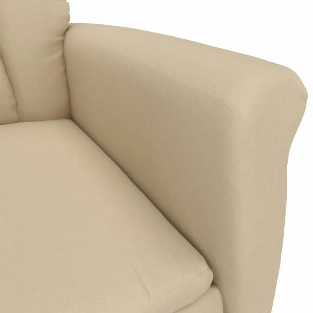 Massage Chair Cream Faux Suede Leather 289775