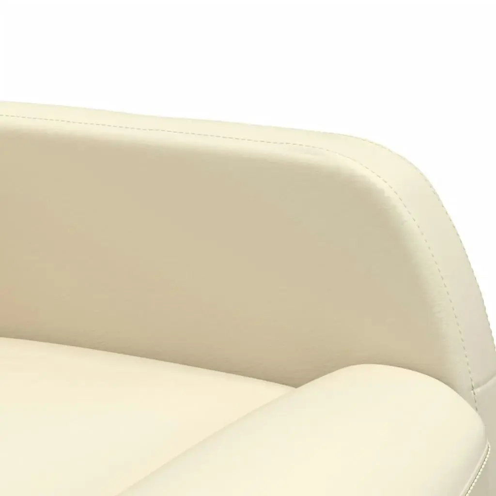 Massage Chair Cream White Faux Leather 348428