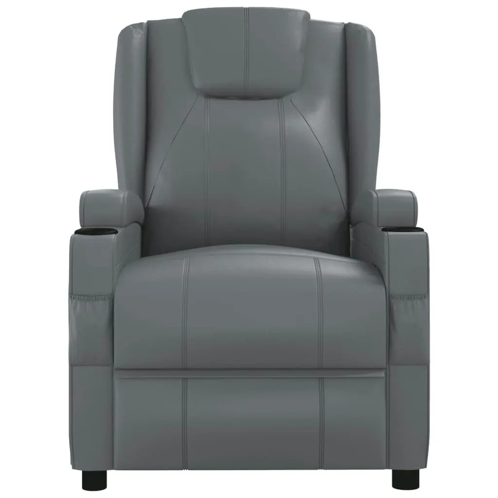 Massage Chair Anthracite Faux Leather 342715