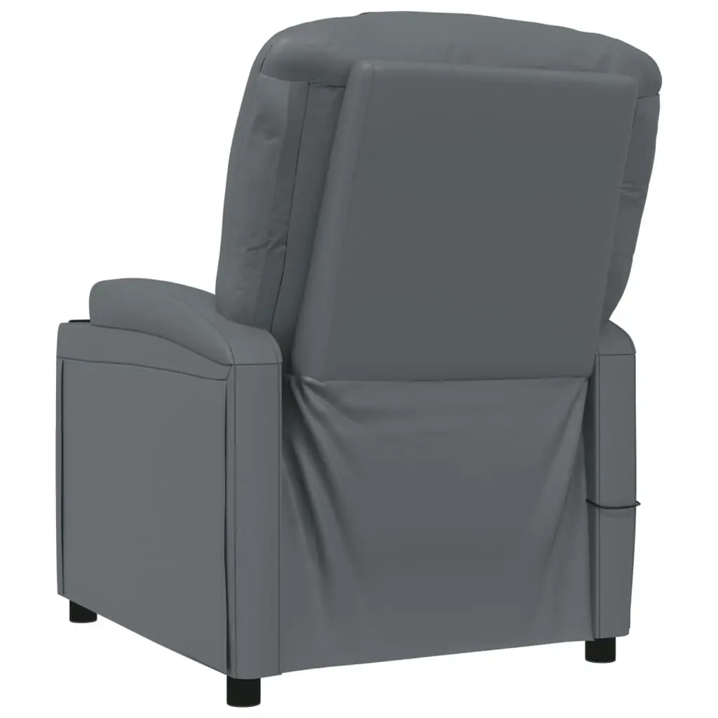 Massage Chair Anthracite Faux Leather 342715