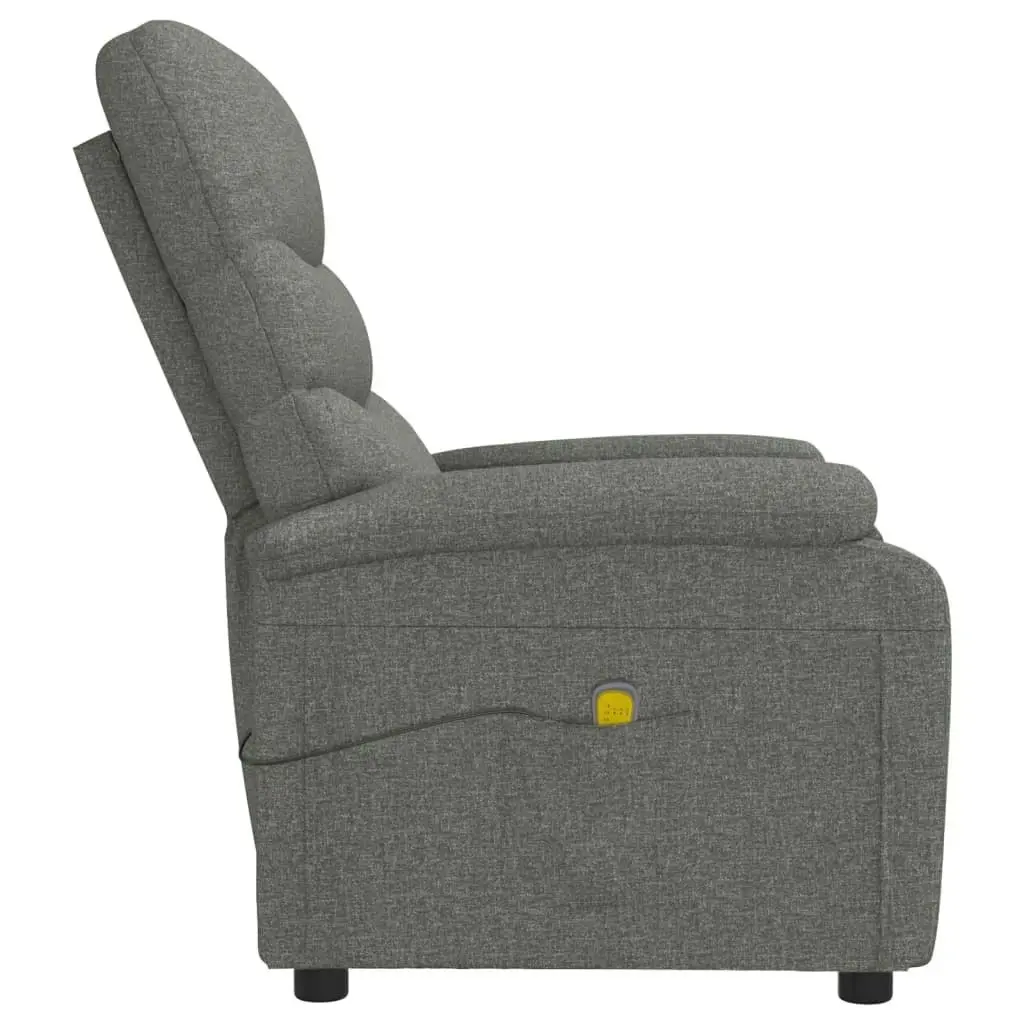 Massage Chair Dark Grey Fabric 321227