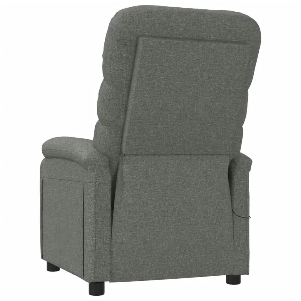 Massage Chair Dark Grey Fabric 321227