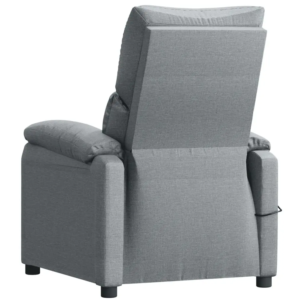 Massage Chair Light Grey Fabric 348469