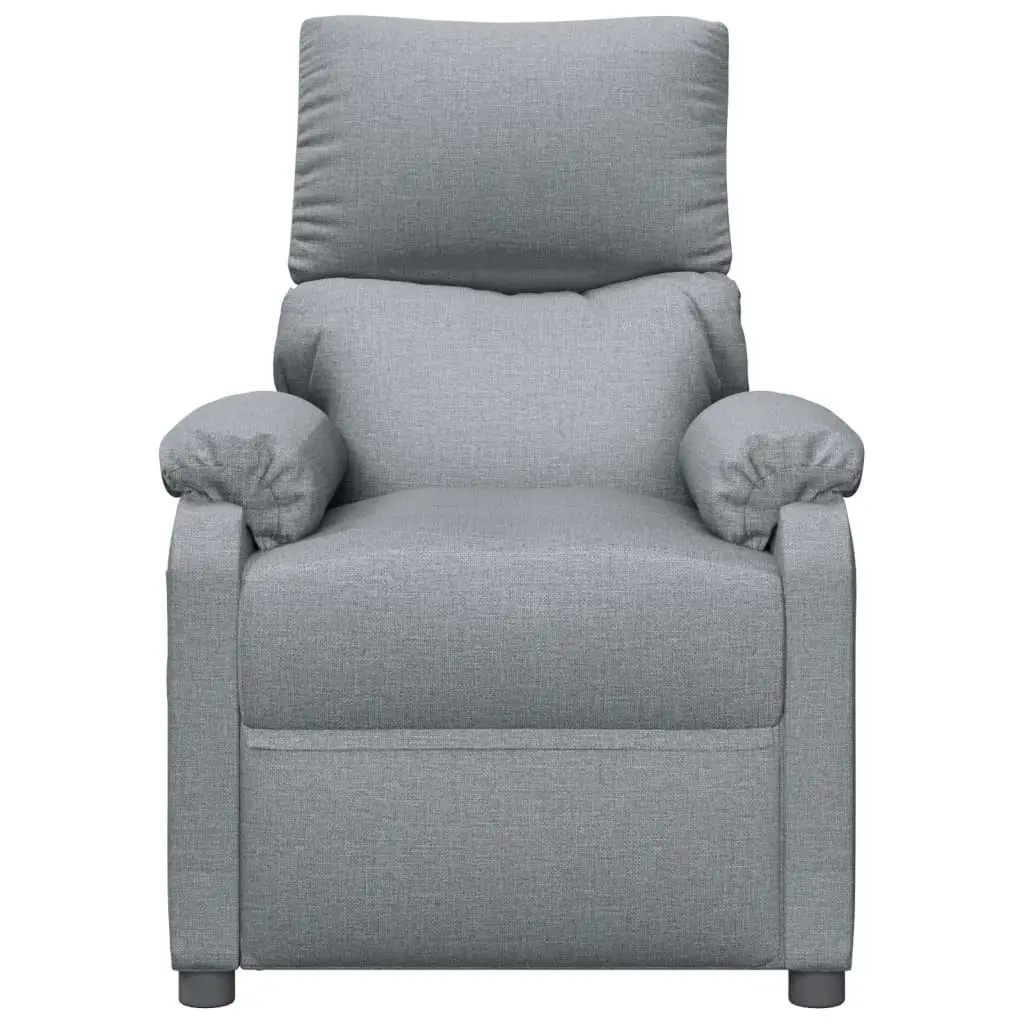 Massage Chair Light Grey Fabric 348469