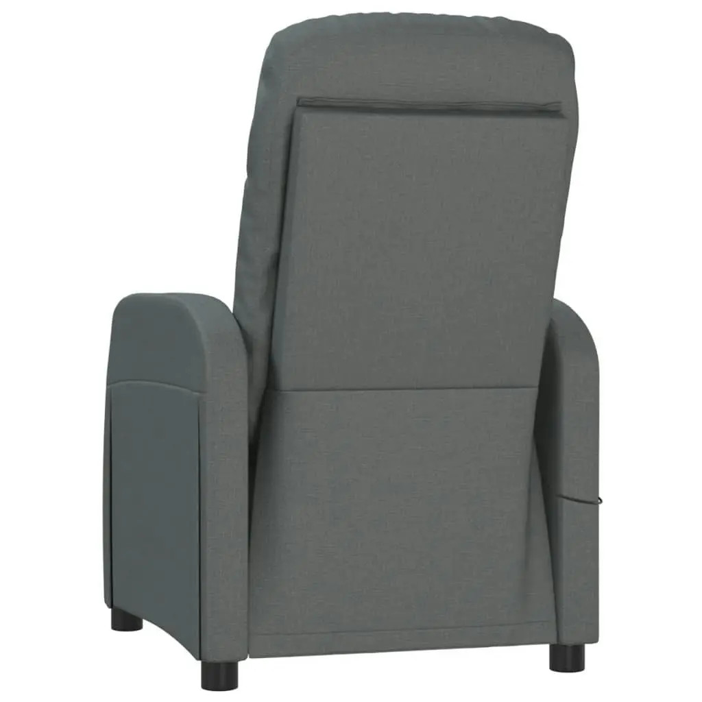 Massage Chair Dark Grey Fabric 289827