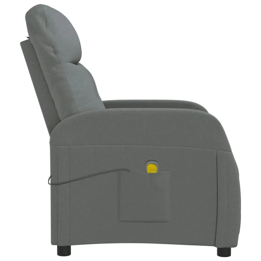 Massage Chair Dark Grey Fabric 289827