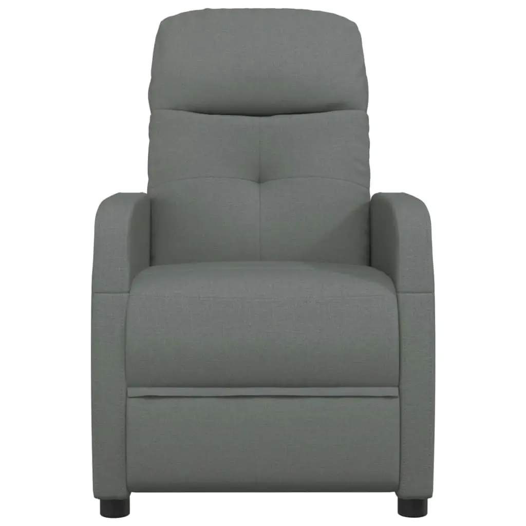 Massage Chair Dark Grey Fabric 289827