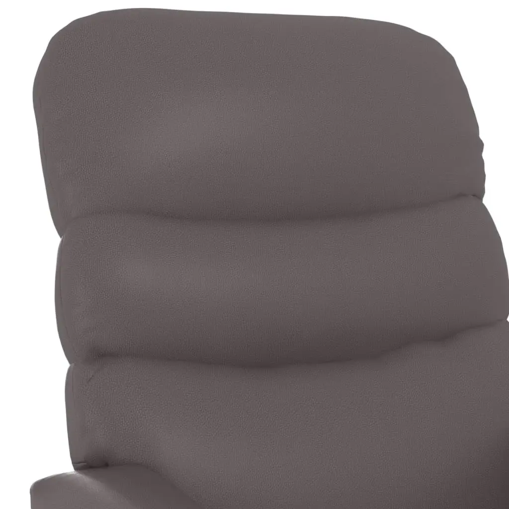 Massage Chair Grey Faux Leather 289692