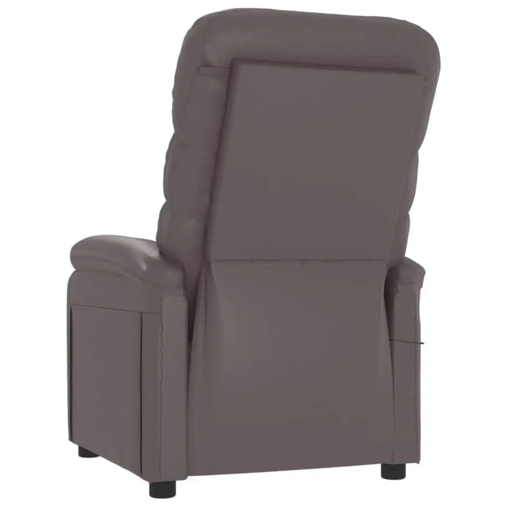 Massage Chair Grey Faux Leather 289692