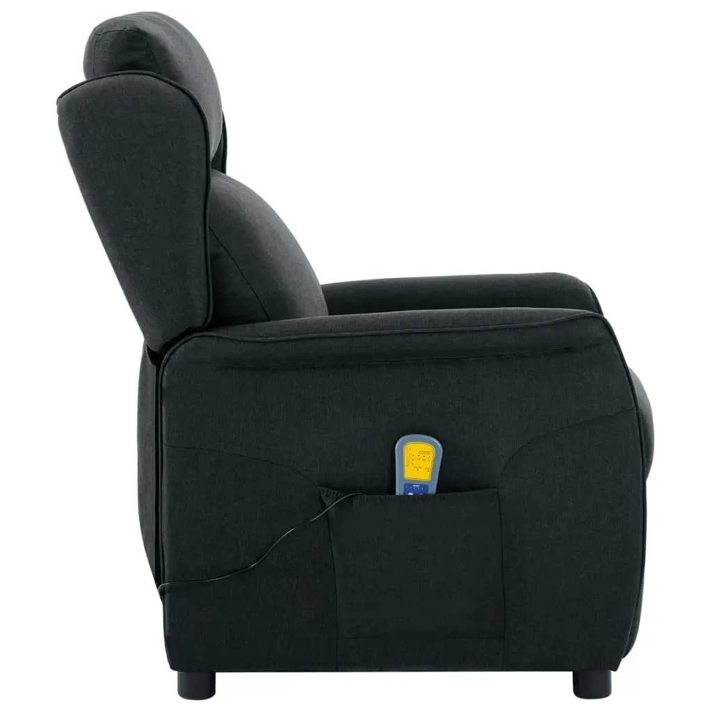 Massage Chair Dark Grey Fabric 289787