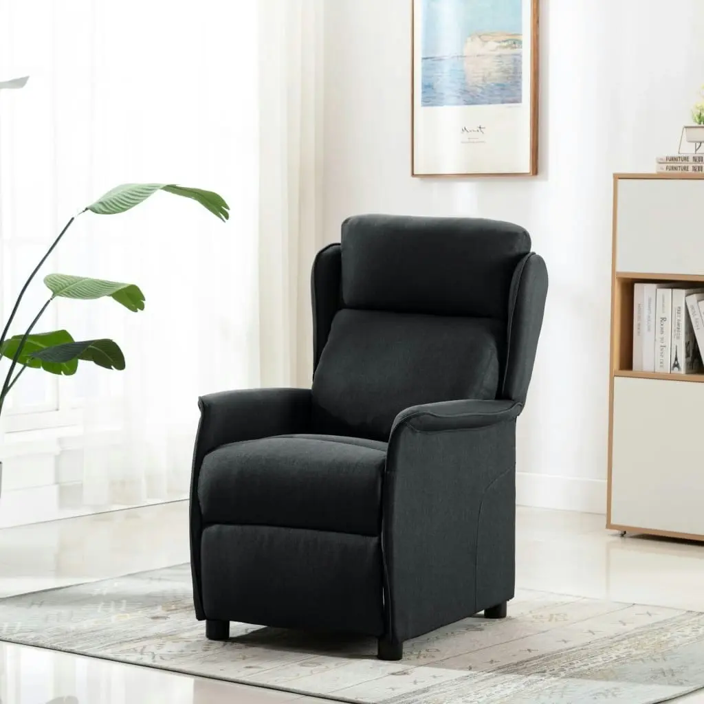 Massage Chair Dark Grey Fabric 289787