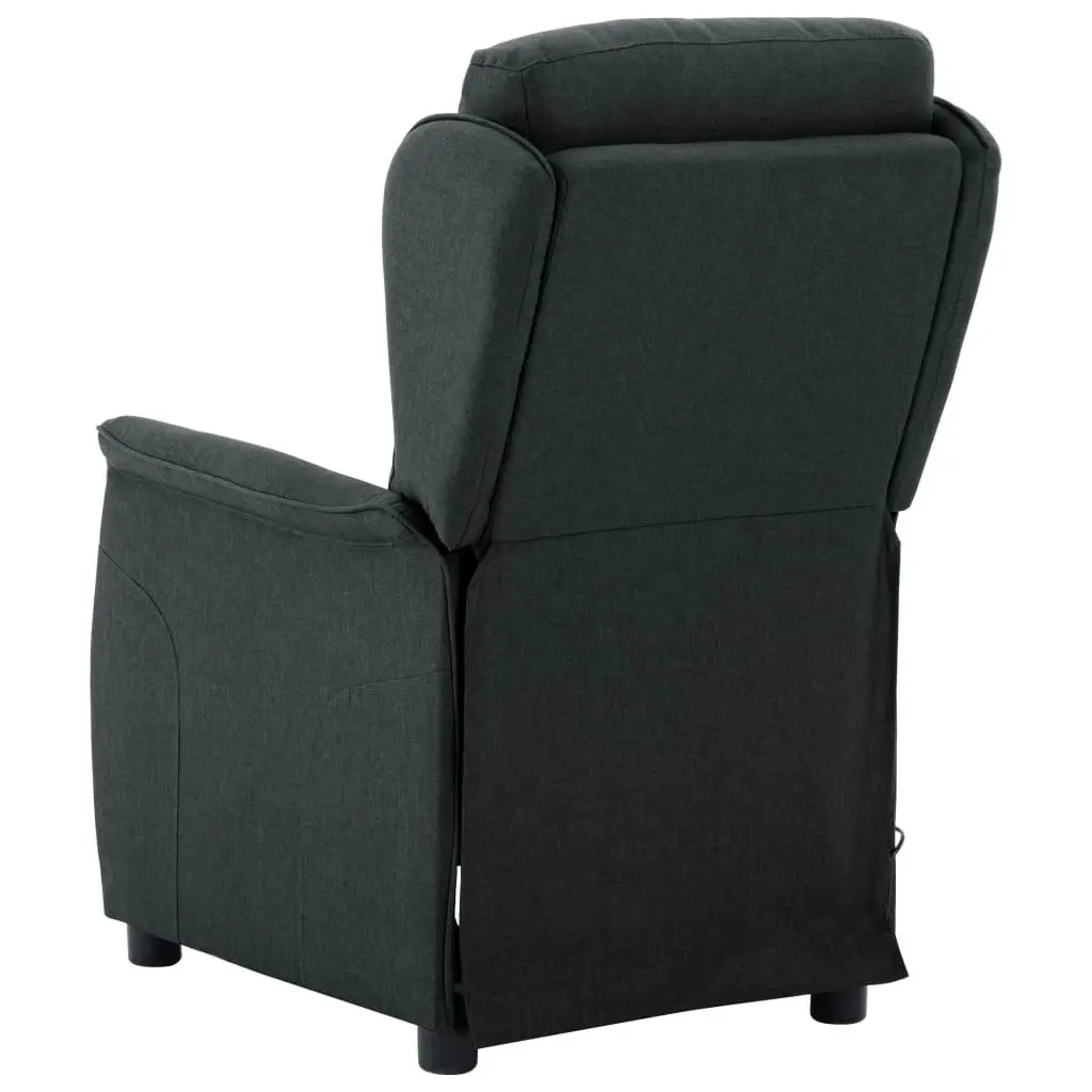 Massage Chair Dark Grey Fabric 289787