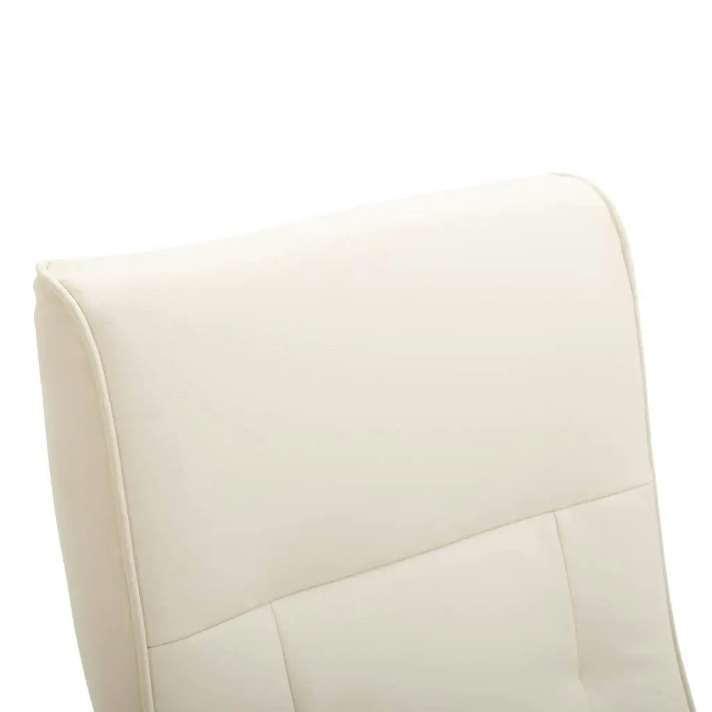 Massage Chair Cream White Faux Leather 60312