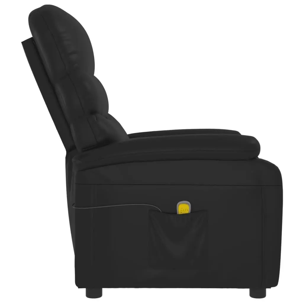 Massage Chair Black Faux Leather 289689