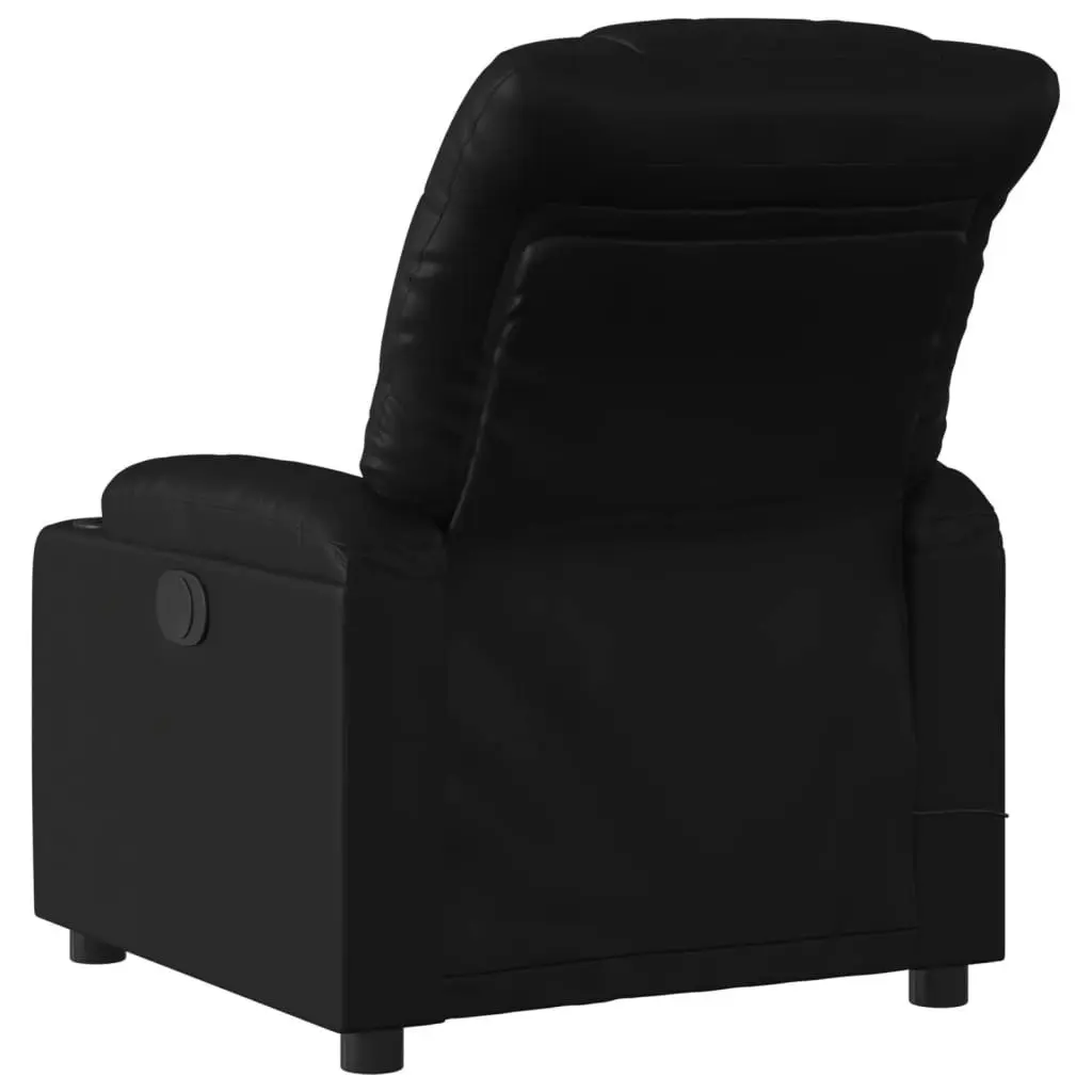 Massage Recliner Chair Black Faux Leather 3206847