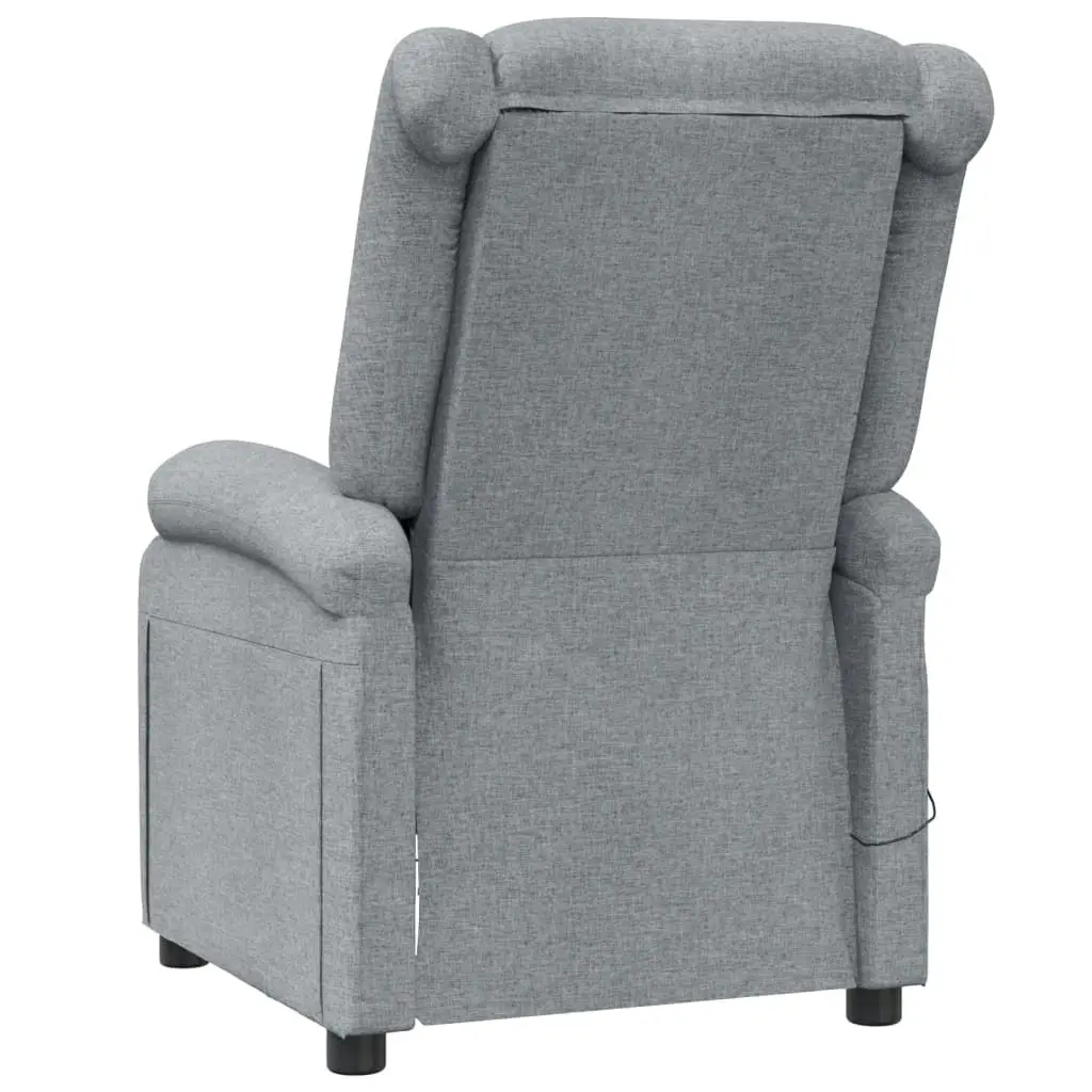 Massage Chair Light Grey Fabric 348447