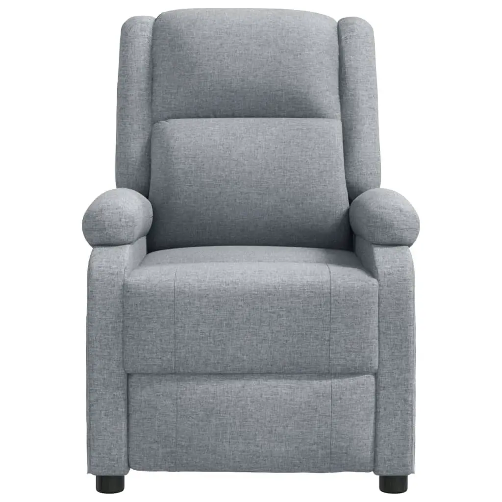 Massage Chair Light Grey Fabric 348447