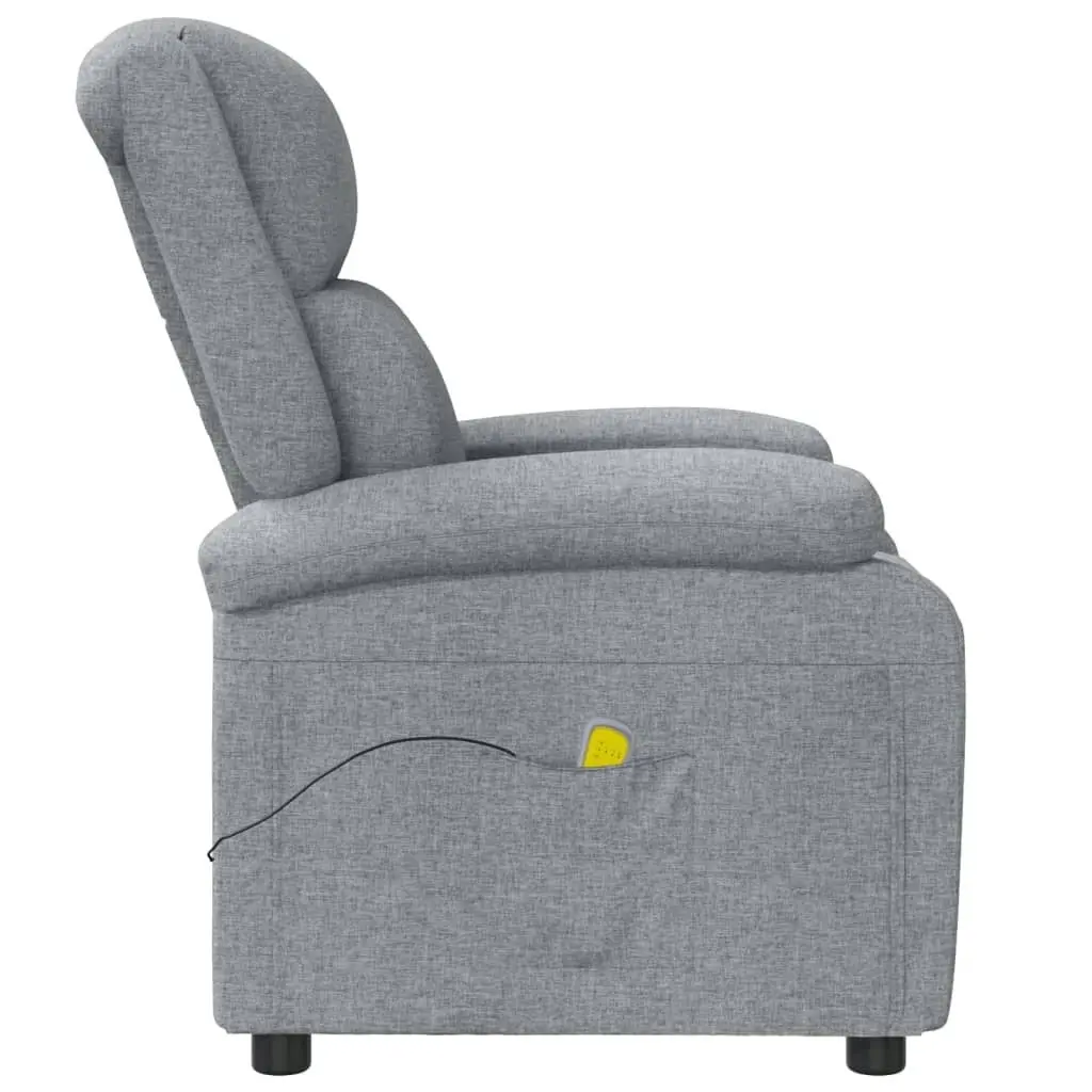 Massage Chair Light Grey Fabric 348447