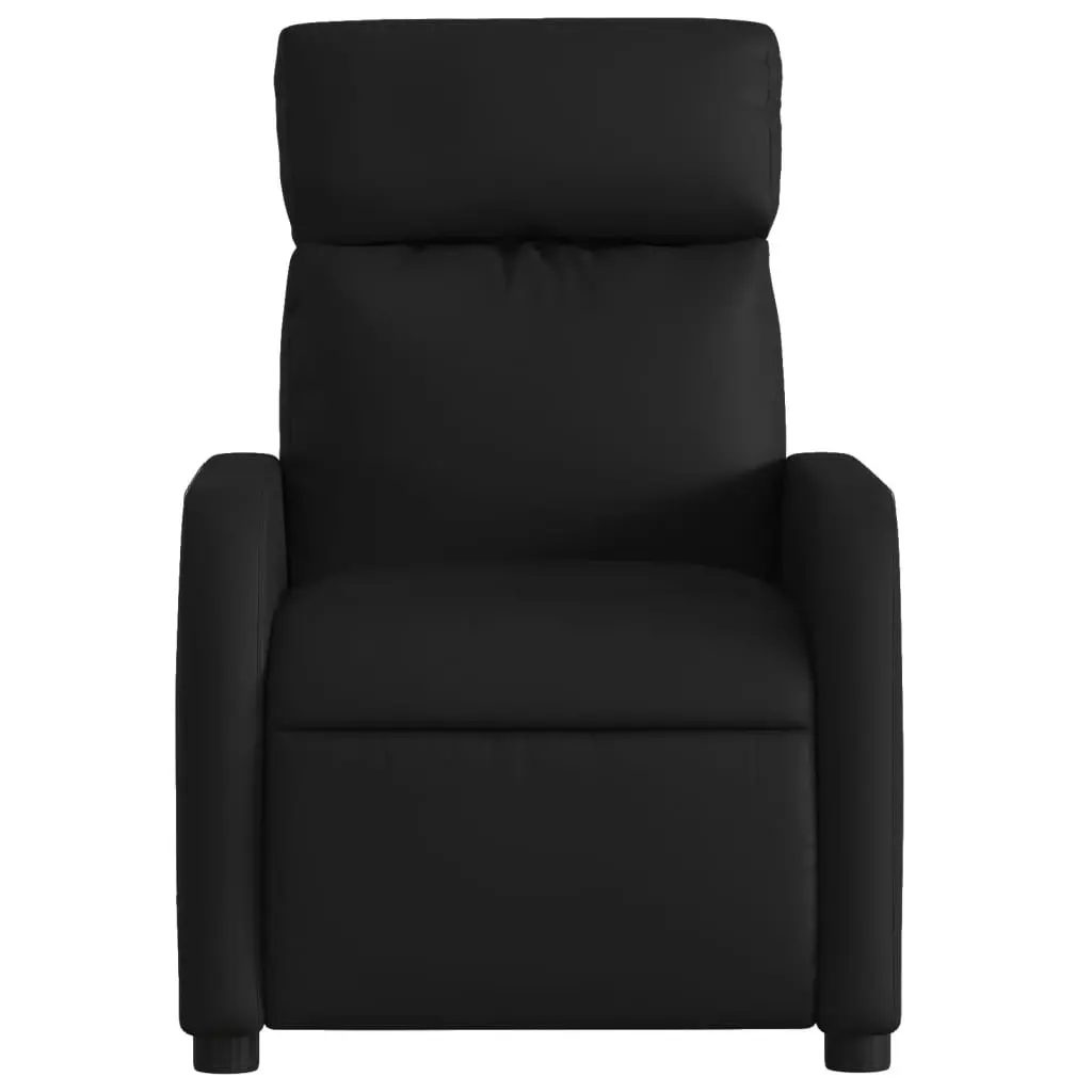 Massage Recliner Chair Black Faux Leather 3206875