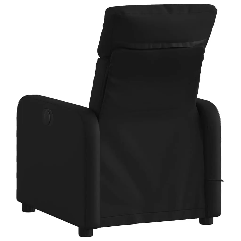 Massage Recliner Chair Black Faux Leather 3206875