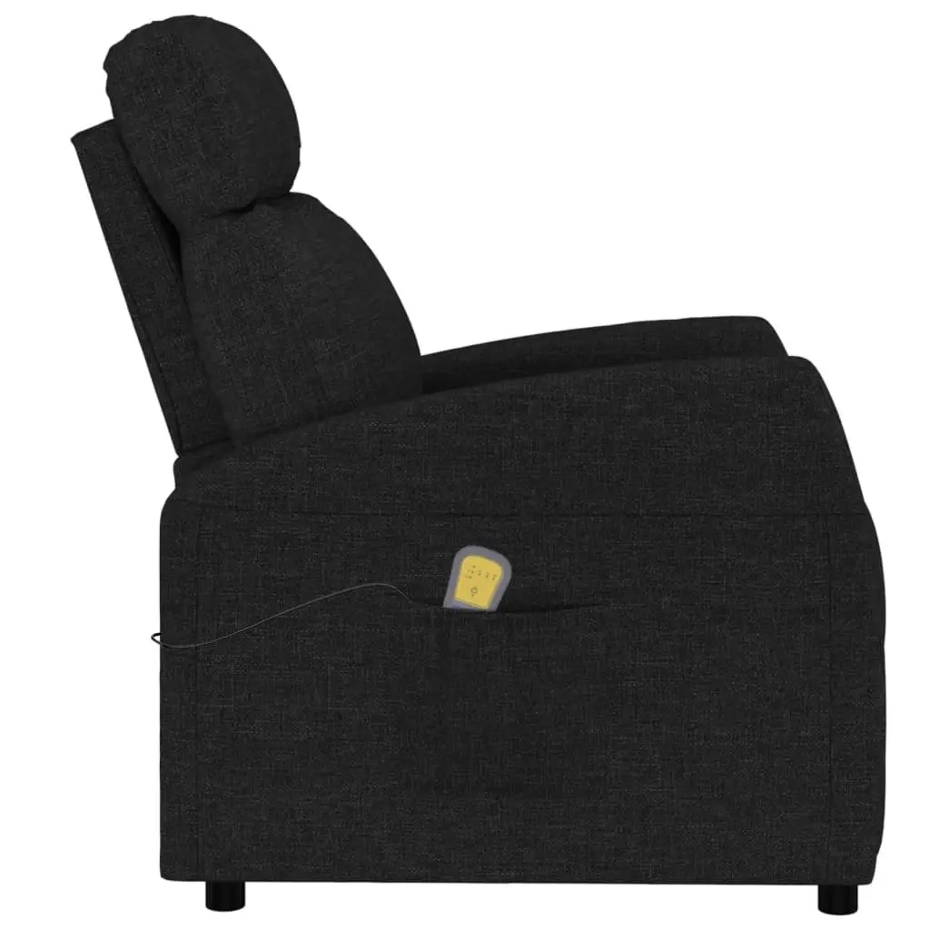 Massage Chair Black Fabric 348339