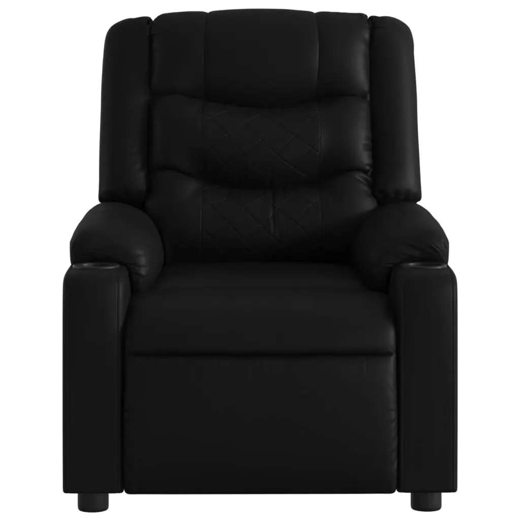 Massage Recliner Chair Black Faux Leather 3206831