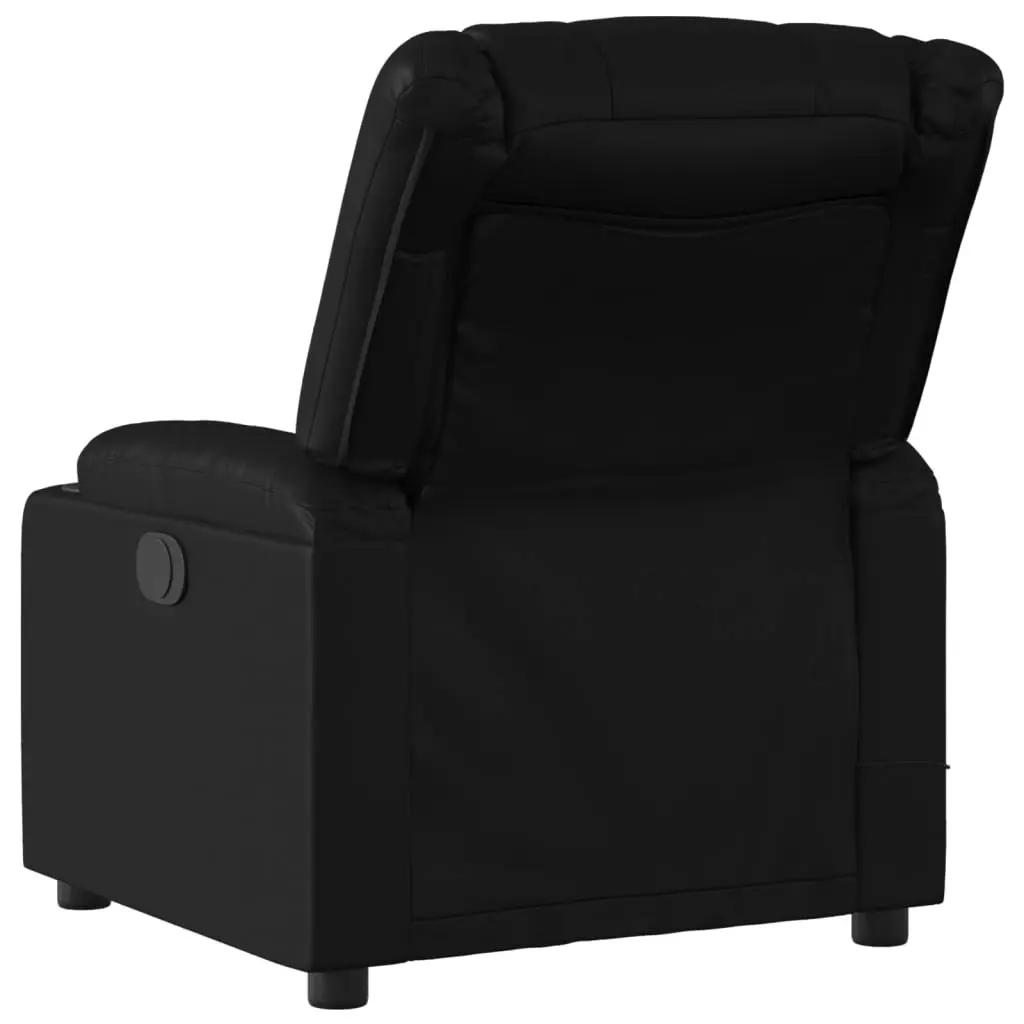 Massage Recliner Chair Black Faux Leather 3206831