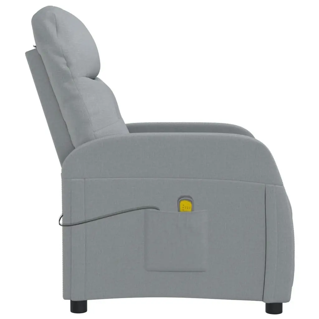 Massage Chair Light Grey Fabric 289826