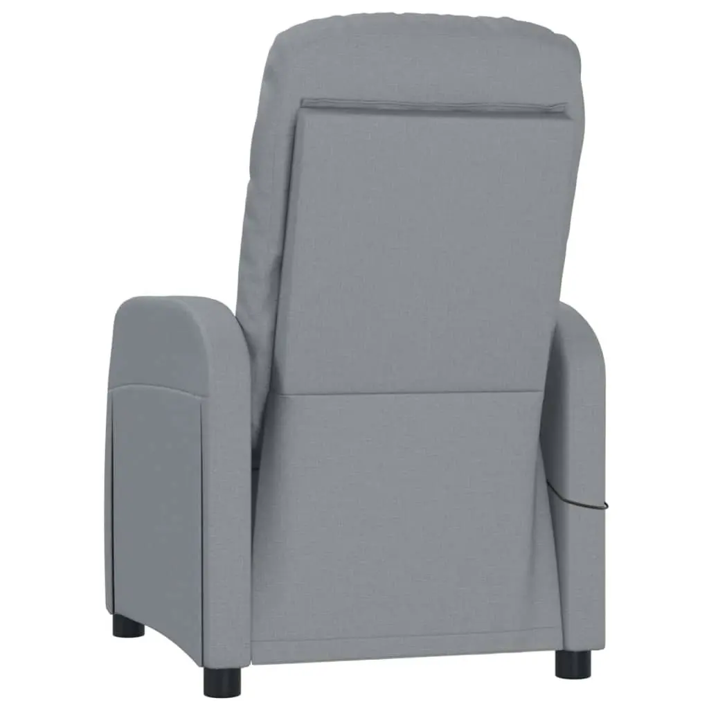 Massage Chair Light Grey Fabric 289826