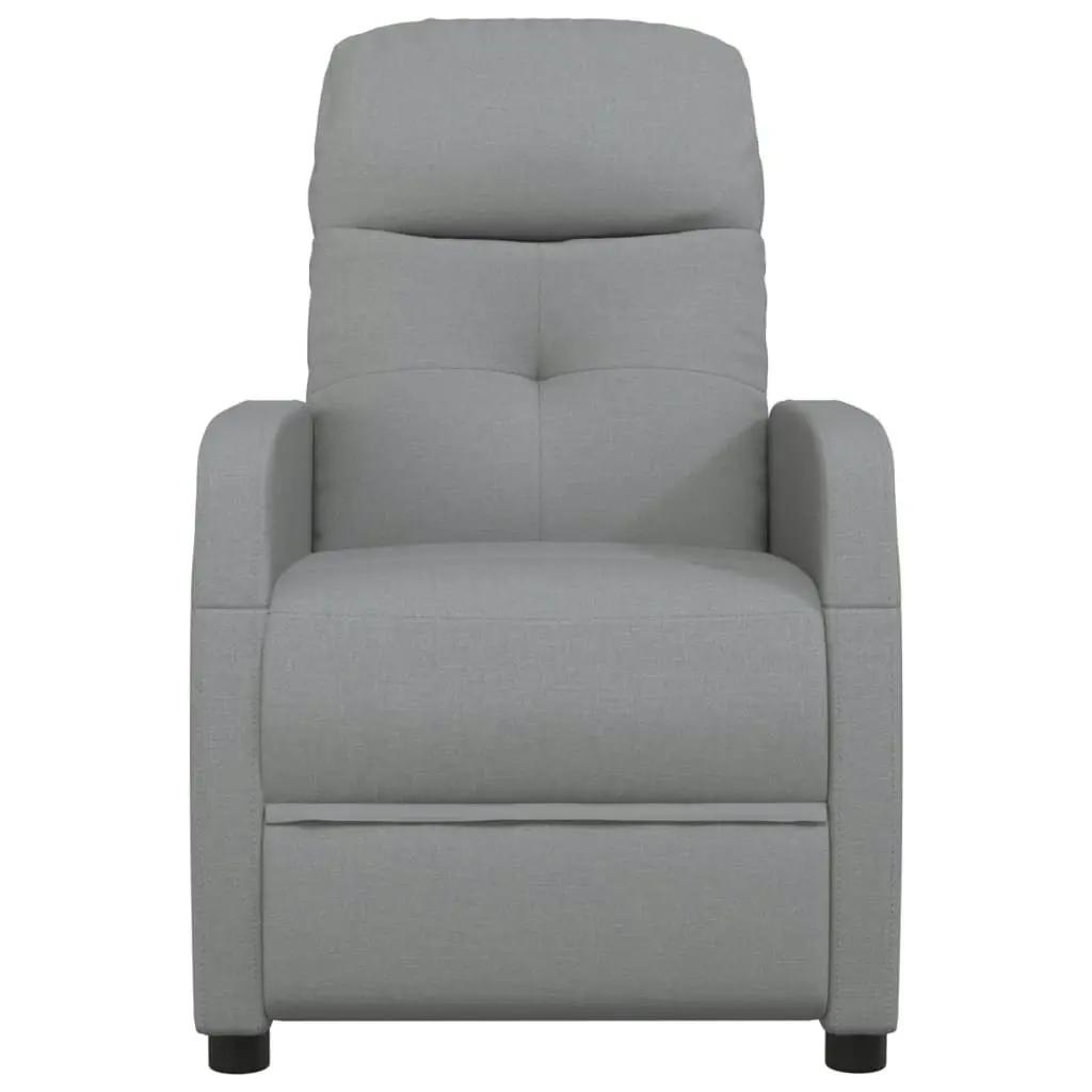 Massage Chair Light Grey Fabric 289826