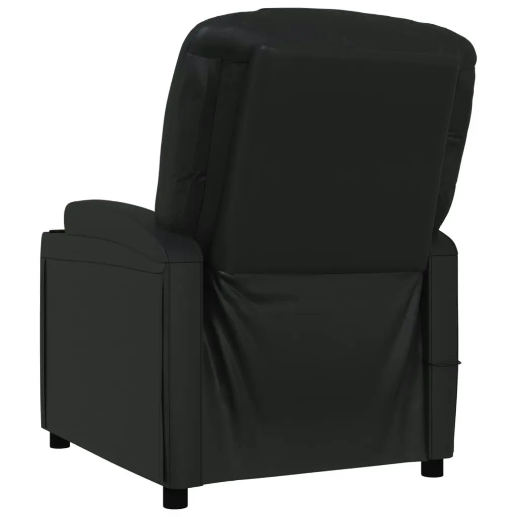 Massage Chair Black Faux Leather 342712