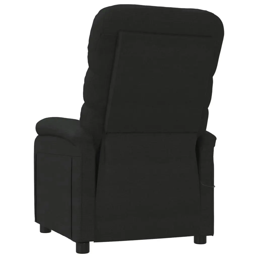 Massage Chair Black Fabric 321228