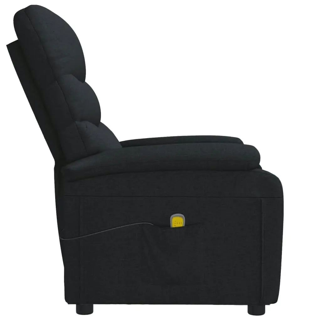 Massage Chair Black Fabric 321228