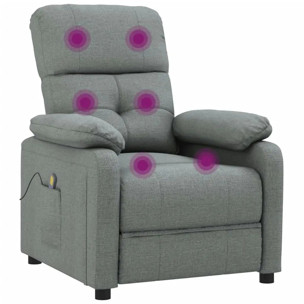 Massage Chair Dark Grey Fabric 348288