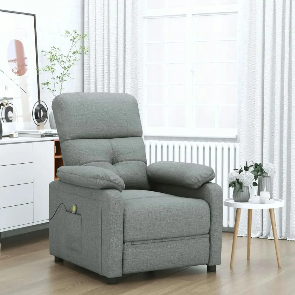 Massage Chair Dark Grey Fabric 348288