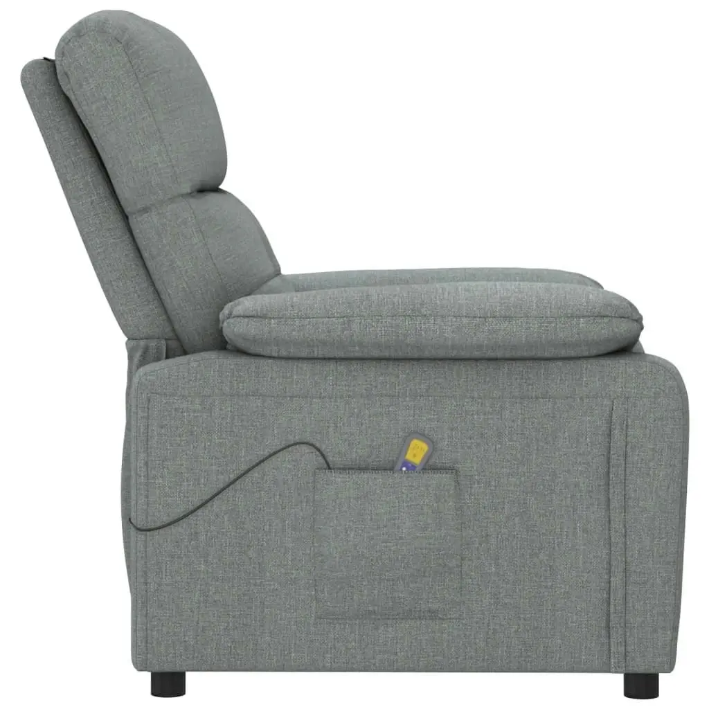 Massage Chair Dark Grey Fabric 348288