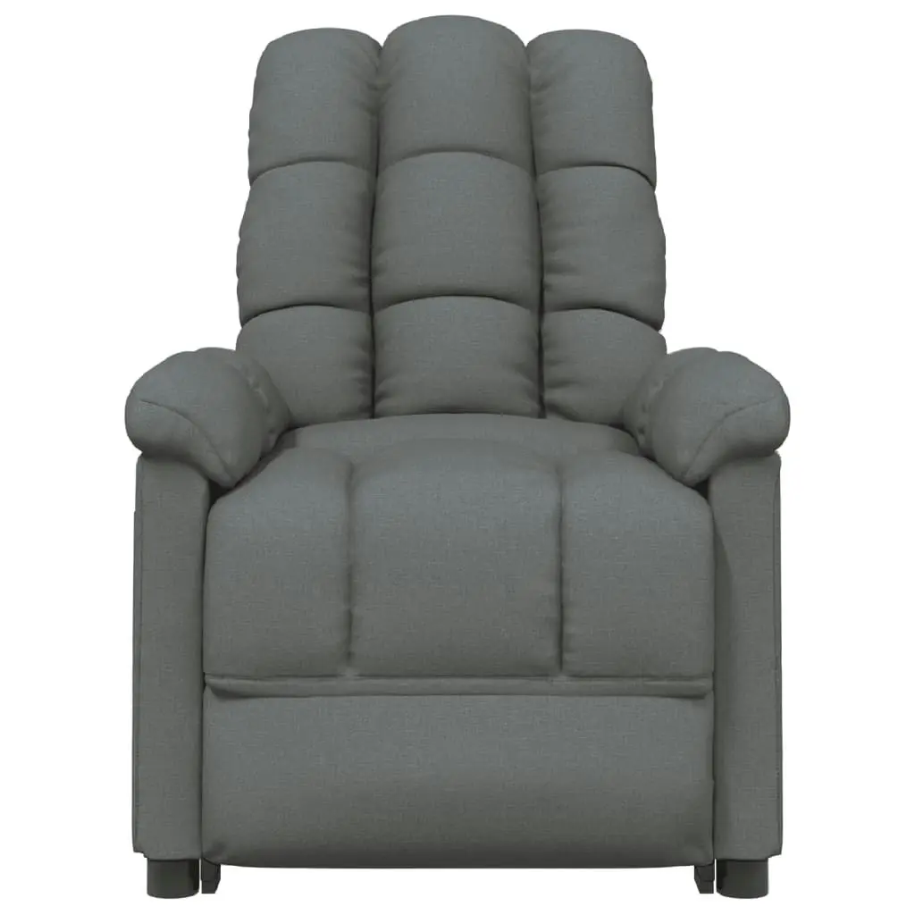 Massage Chair Dark Grey Fabric 342734