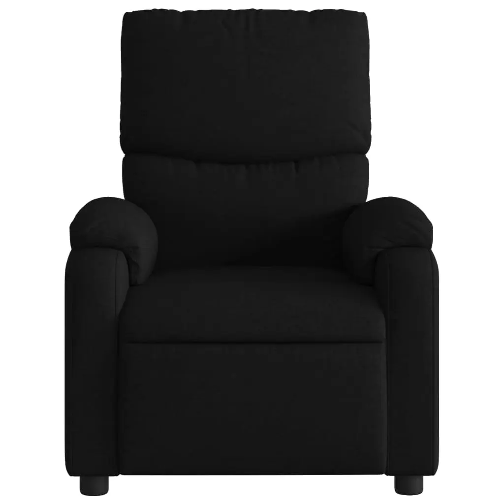 Massage Recliner Chair Black Fabric 3206098