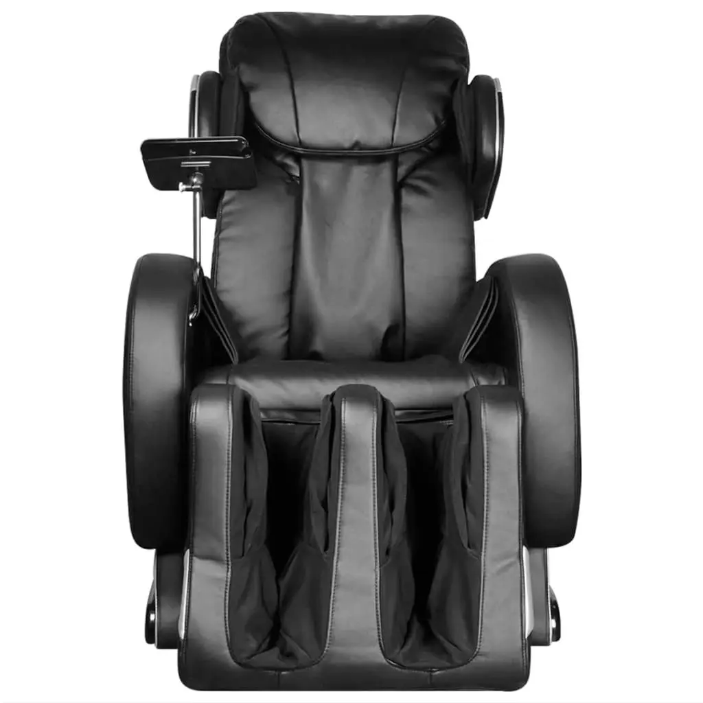 Massage Chair with Super Screen Black Faux Leather 244301