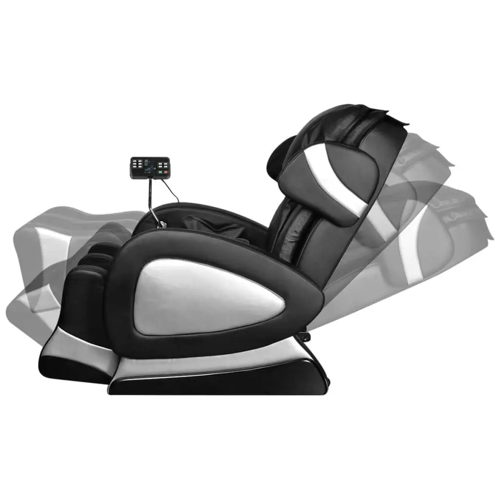 Massage Chair with Super Screen Black Faux Leather 244301