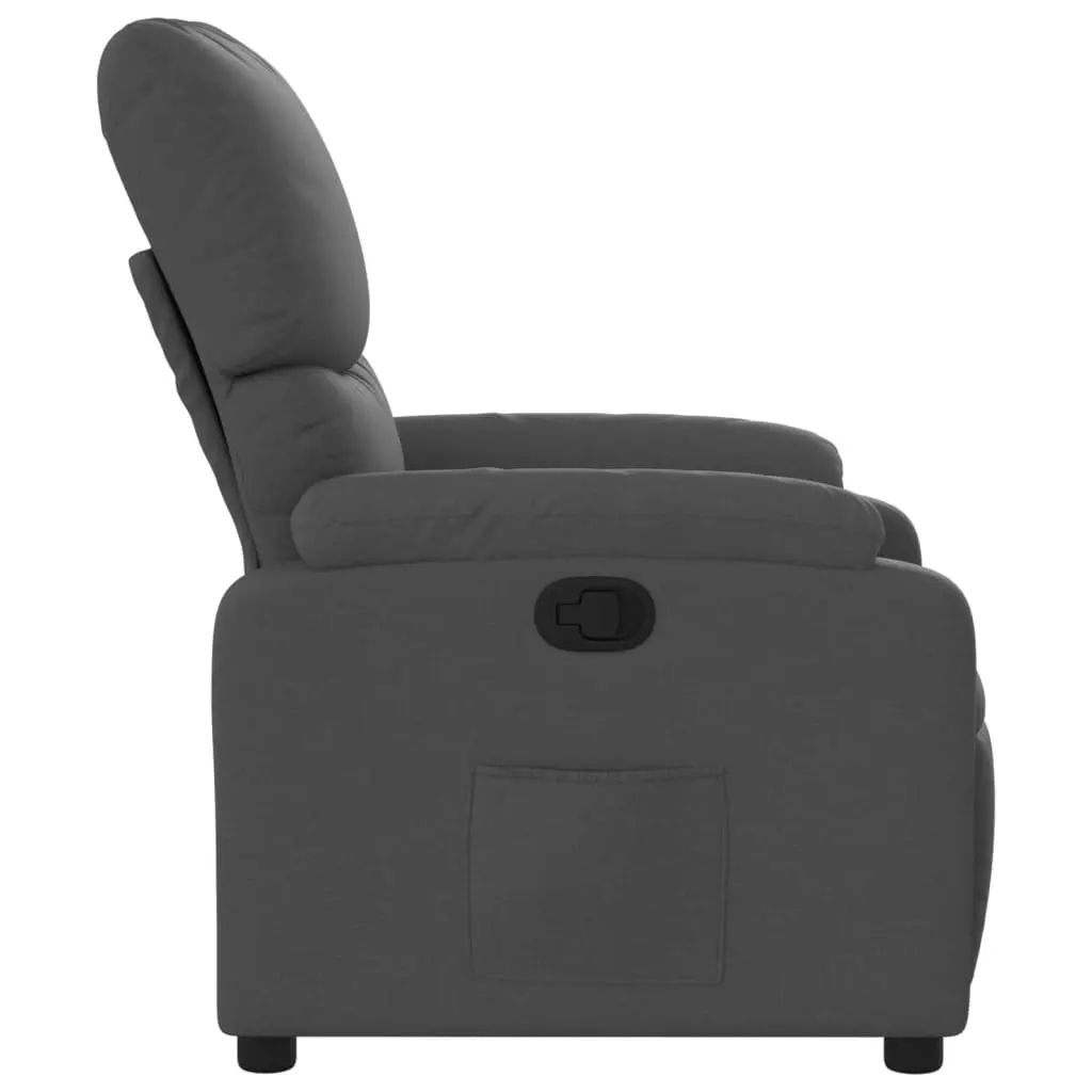 Recliner Chair Dark Grey Fabric 3205681