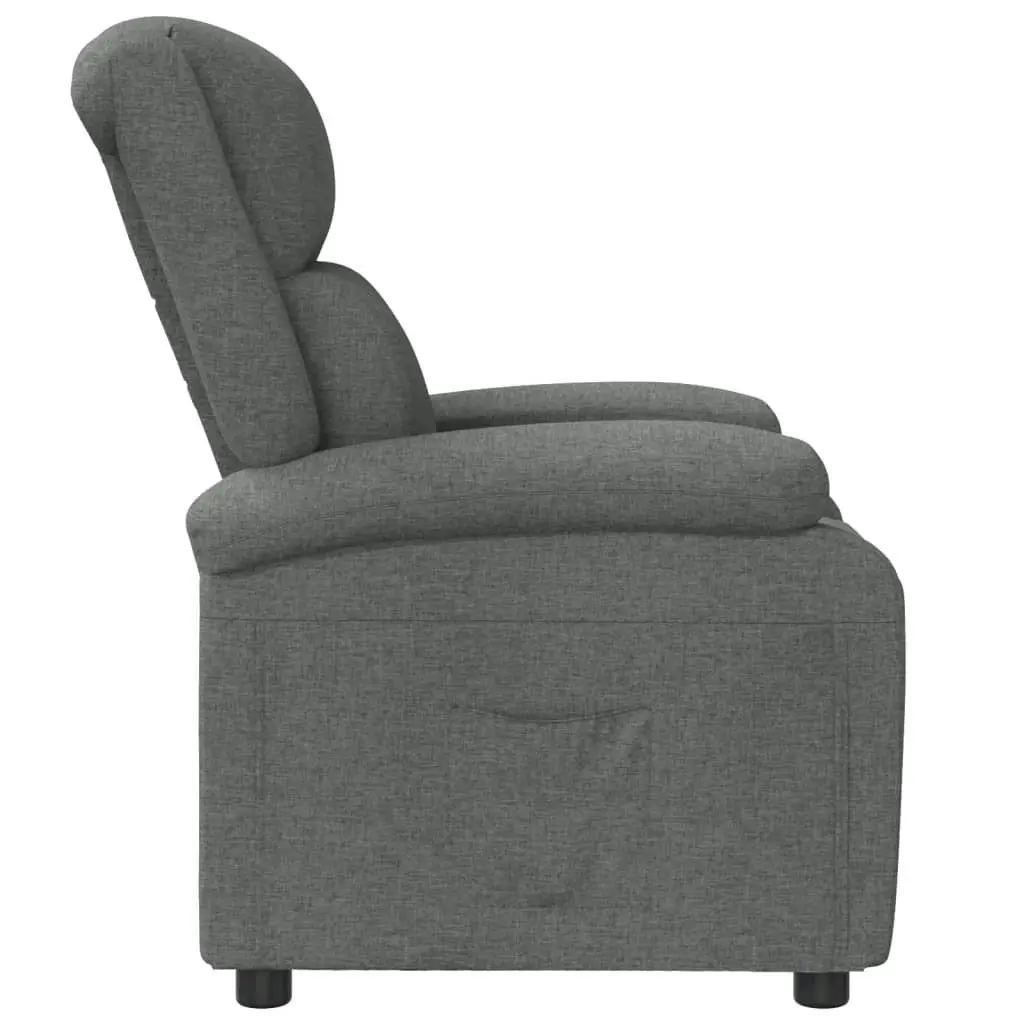 Recliner Chair Dark Grey Fabric 348436