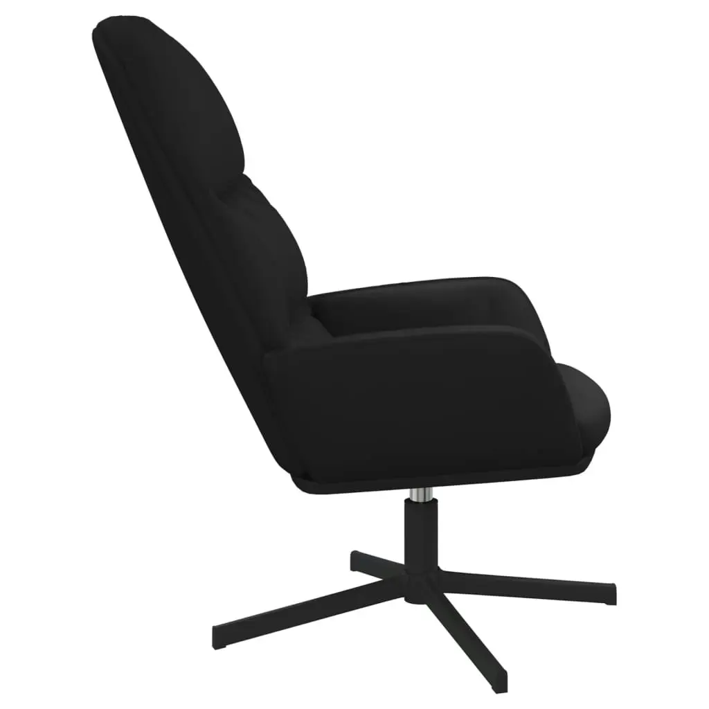 Relaxing Chair Black Faux Leather 341053