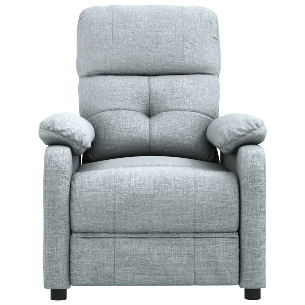 Recliner Chair Light Grey Fabric 348275