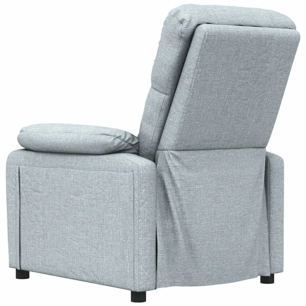 Recliner Chair Light Grey Fabric 348275